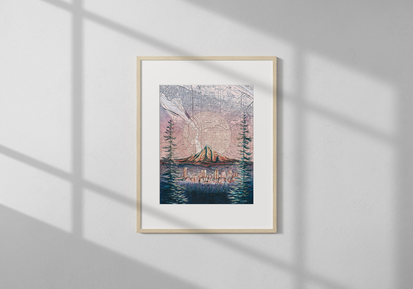 Portland Glow Art Print w/ Mat - Pre Order