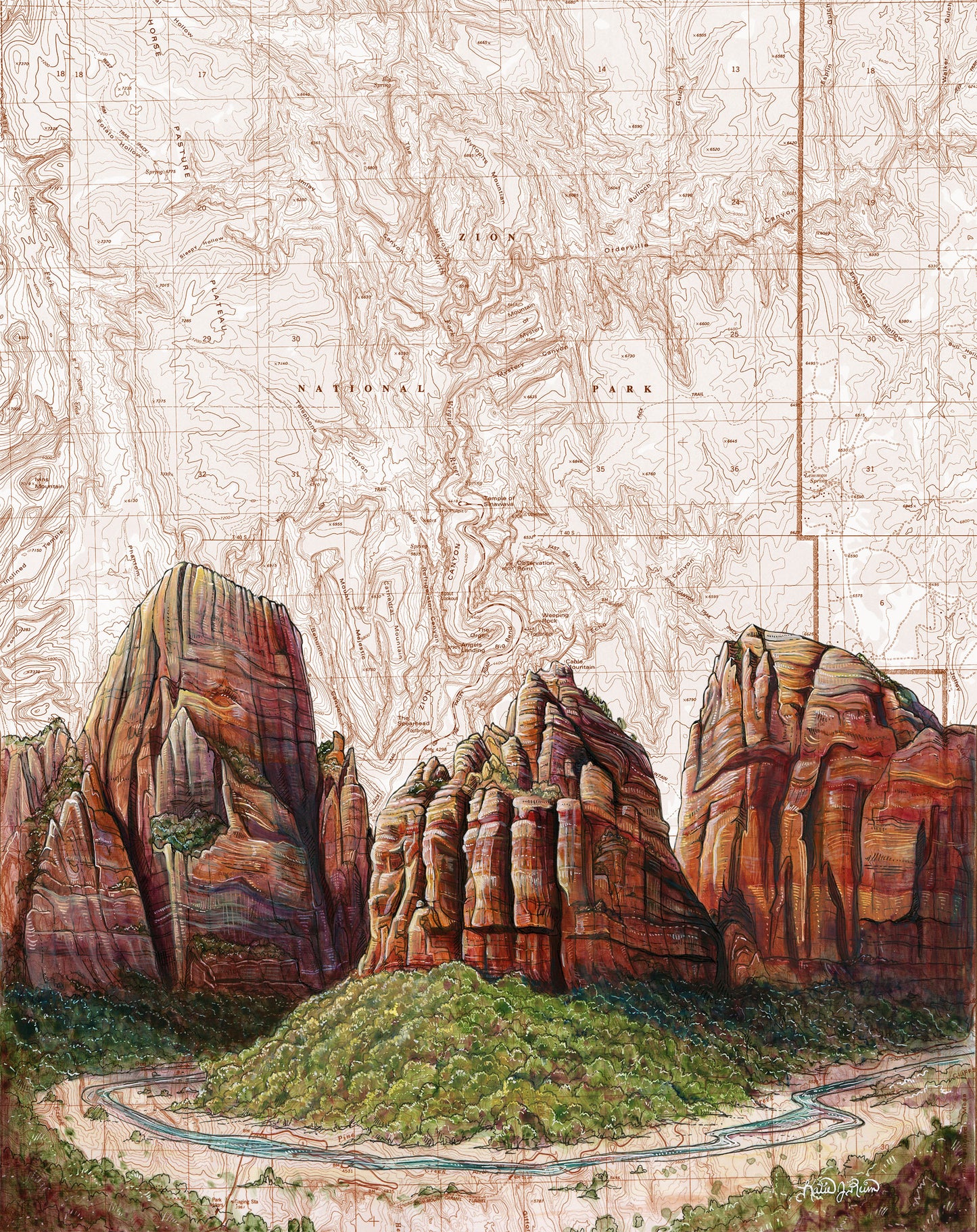 Zion Art Print w/ Mat - Pre Order
