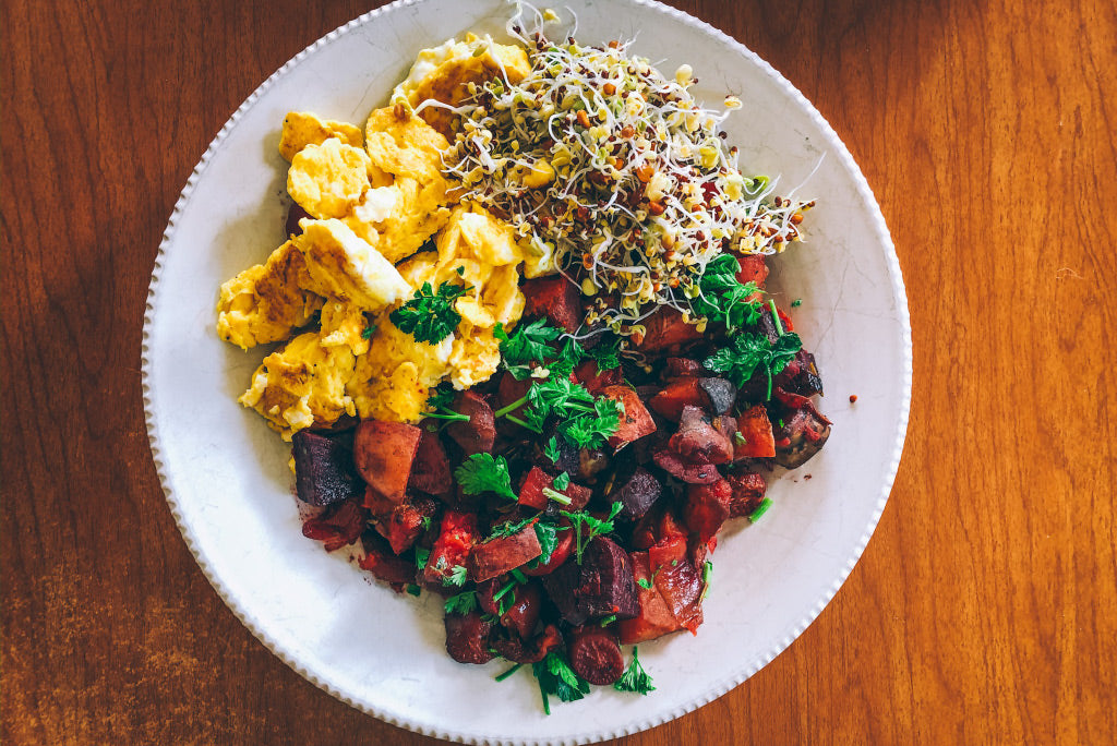 Hearty Runner’s Brunch Hash, serves 3-6 (depending)