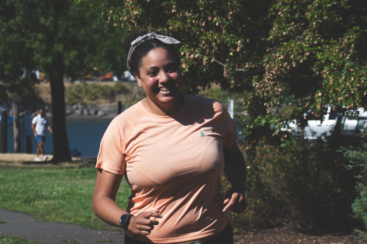 Women's Long Haul Performance Tee- Serene Orange