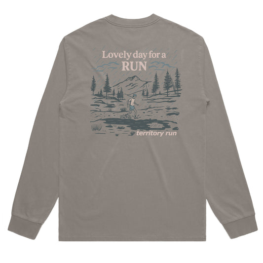 Heavy Long Sleeve Tee | Lovely day for a run