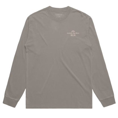 Heavy Long Sleeve Tee | Lovely day for a run