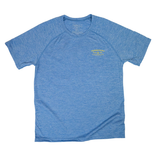 Men's Long Haul Performance Tee- Sky Blue