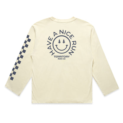Women's Have a Nice Run LS Relaxed Flowy Tee - Custom Handmade Tie Dye | PRE-ORDER