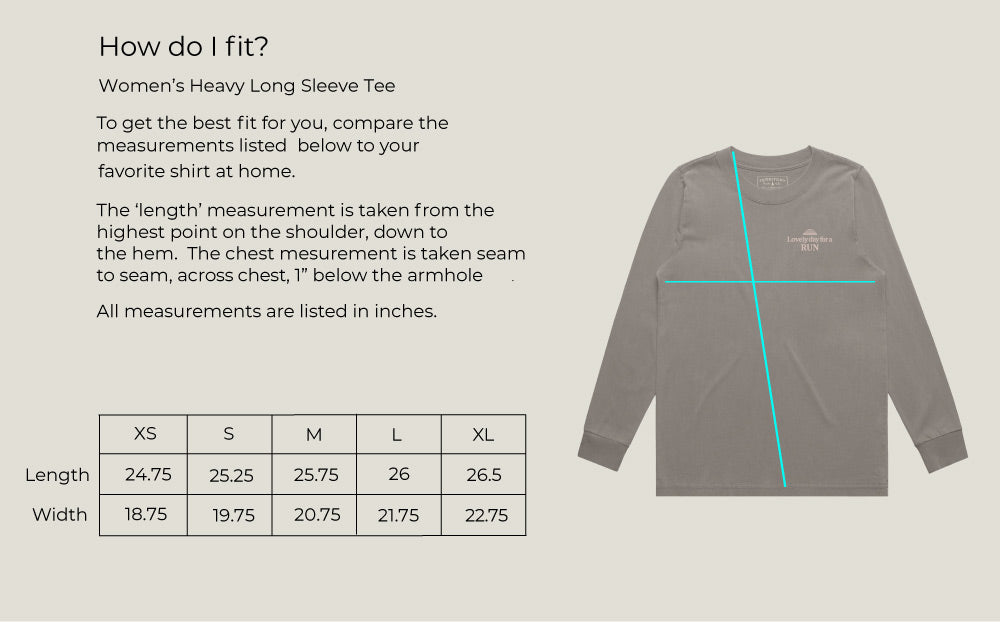 Women's Heavy Long Sleeve Tee | Lovely day for a run