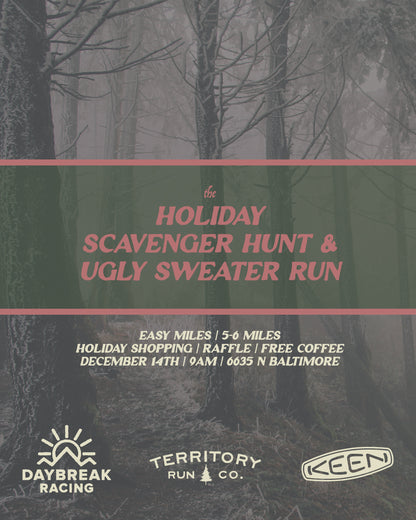 Holiday Scavenger Hunt & Ugly Sweater Run | 5-6 miles | Sun Dec 14th - 9am