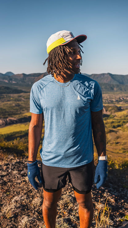 Men's Long Haul Performance Tee- Sky Blue