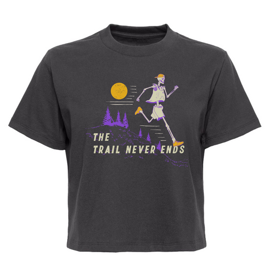 Women's Boxy High Waist Tee | The Trail Never Ends