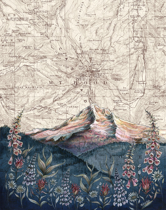 Lolo Pass, Mt. Hood Art Print w/ Mat - Pre Order